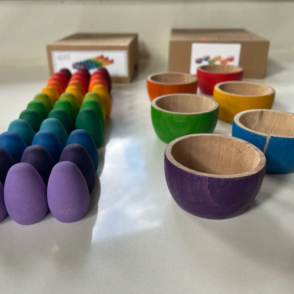 Grapat wooden eggs and bowls - Picture 3 of 7